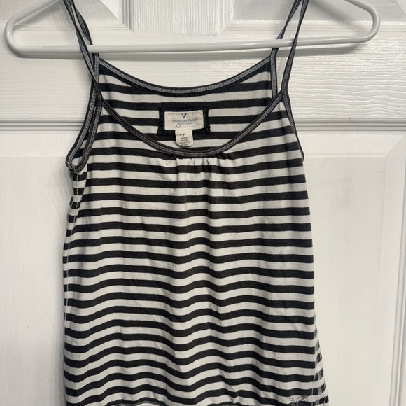 American Eagle Outfitters Y2K Grey and White Striped babydoll tank - Picture 4 of 7